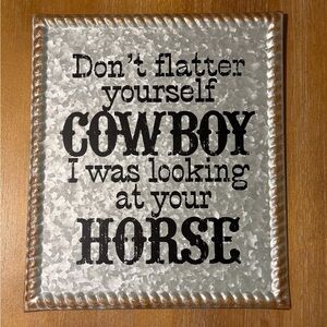 Metallic Cowboy Wall Art